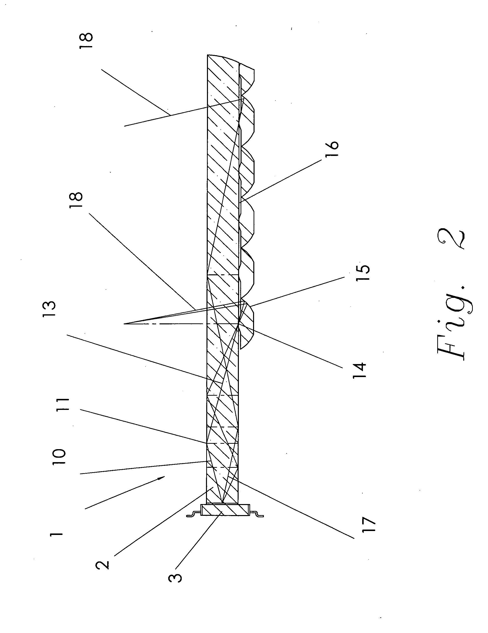 Optic system light guide with controlled output