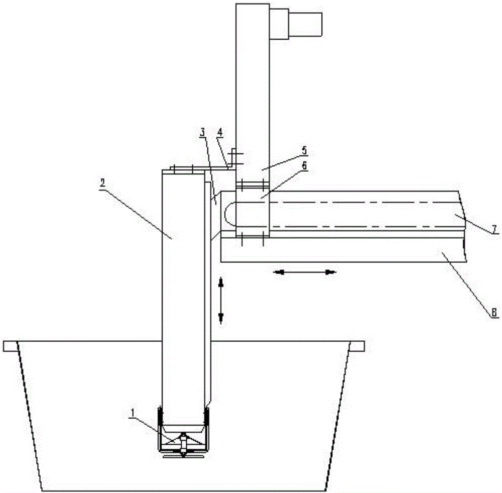 Inverted separating type bucket scattering device