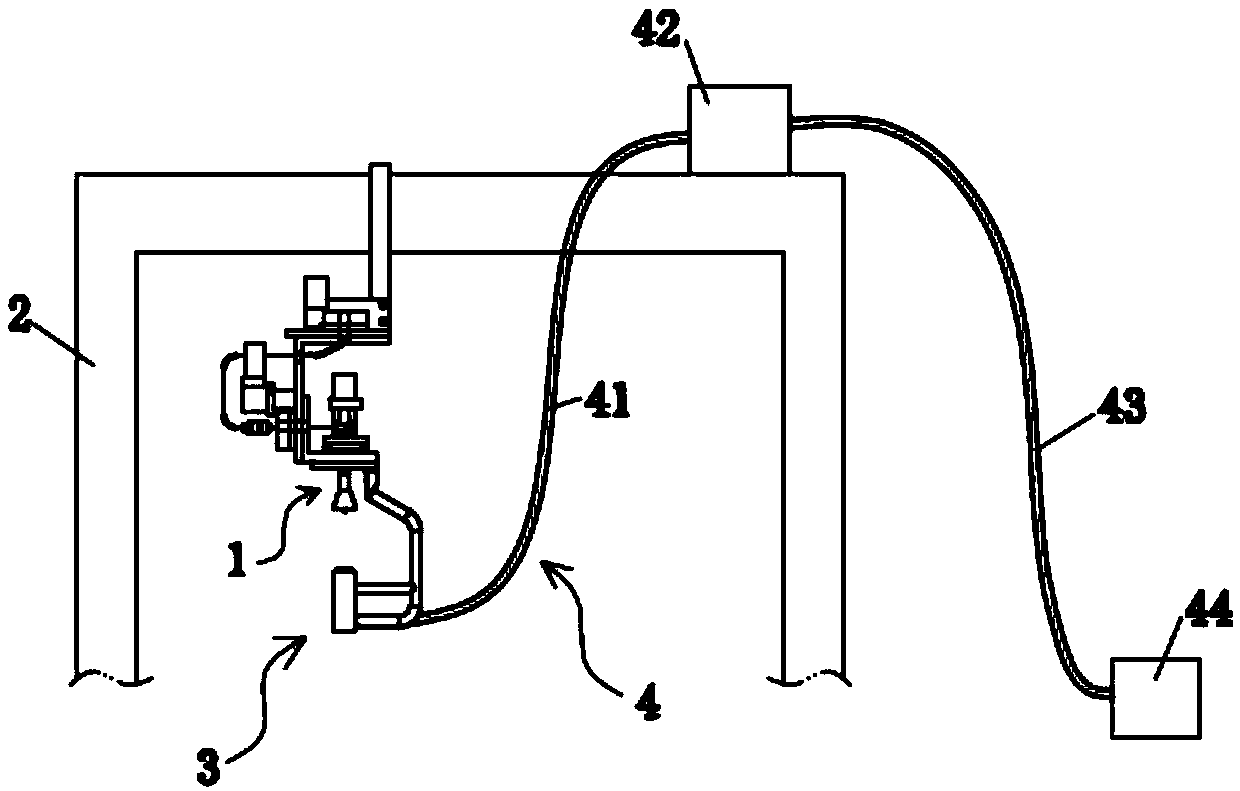 A water jet machine tool with a mobile water sand collection device