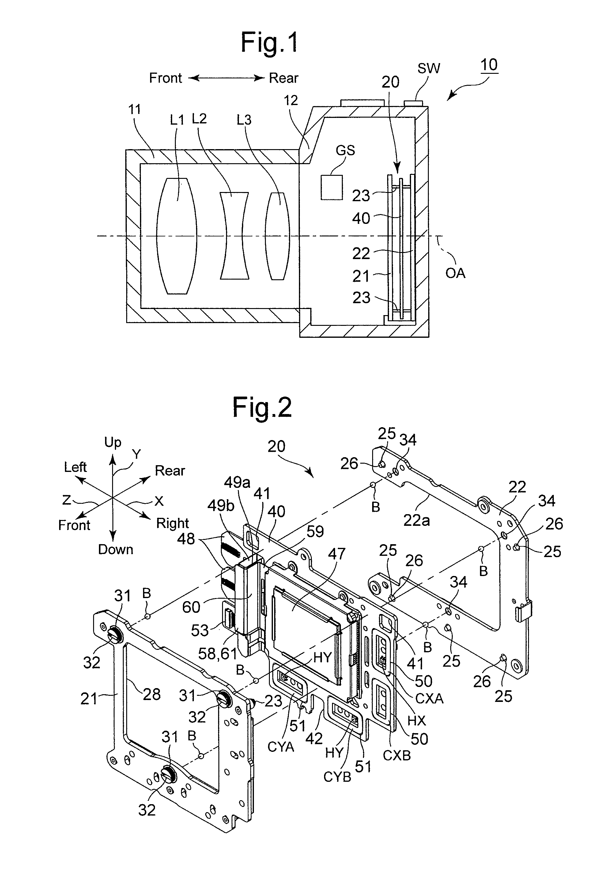 Stage apparatus and camera shake correction apparatus
