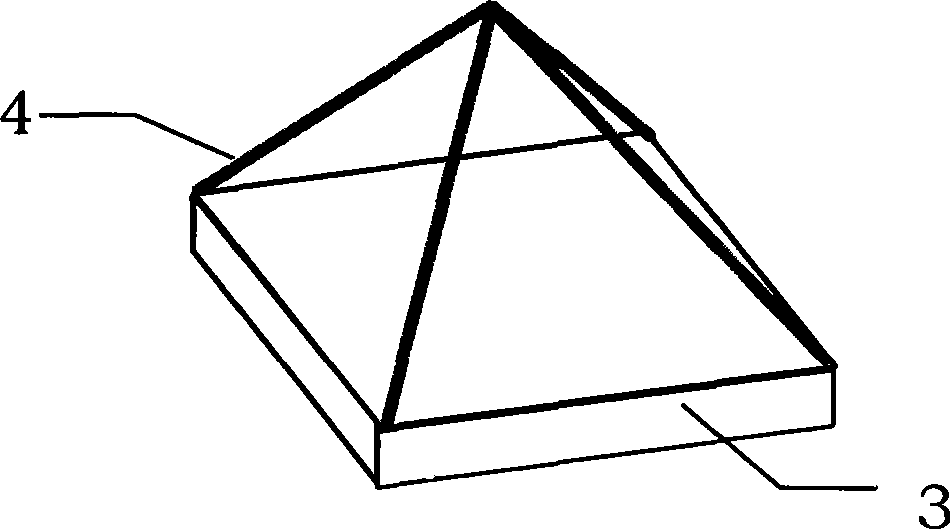 Preparation method of rectangular pyramid metal lattice material
