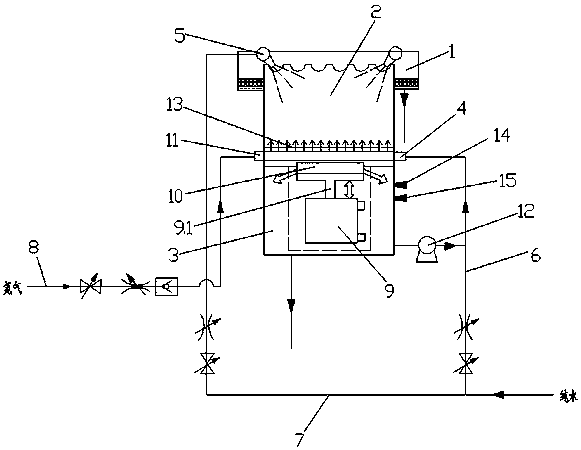 High-efficiency crystalline silicon heterojunction solar cell silicon wafer cleaning device and method