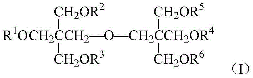 Oxa perfluorocarboxylic acid dipentaerythritol ester and preparation and application thereof