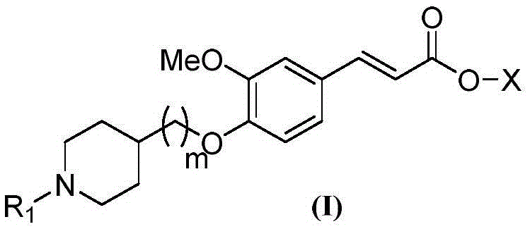 4-cycloaminoalkoxy-3-methoxycinnamates, and preparation method and application thereof