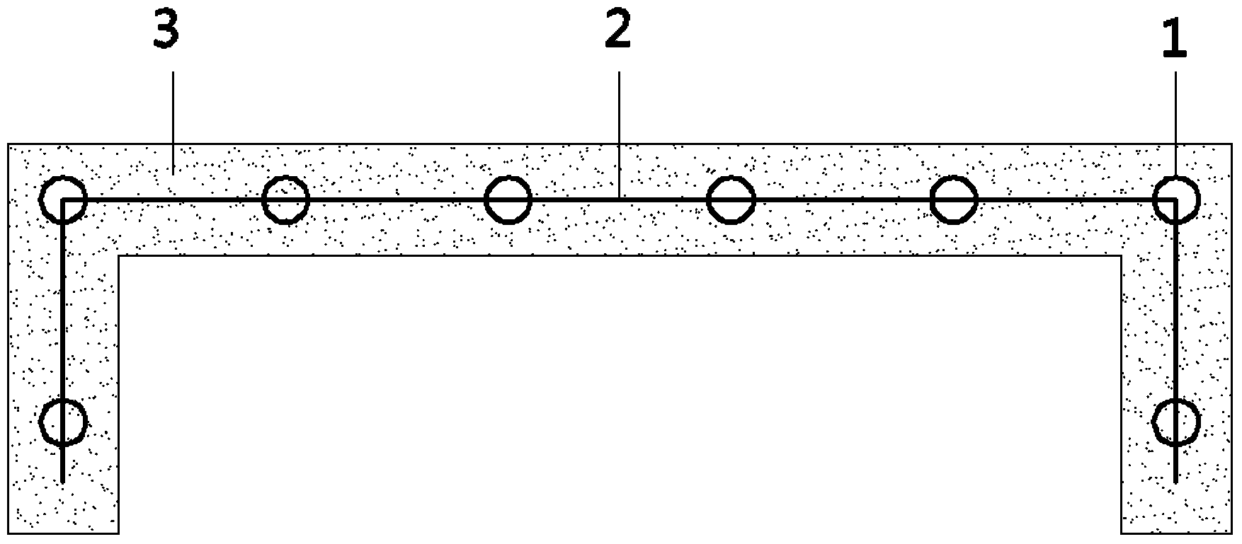 Raw soil wall with L-shaped section and built-in steel-wood mesh and manufacturing method