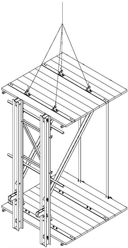 Elevator shaft operation platform and construction method thereof