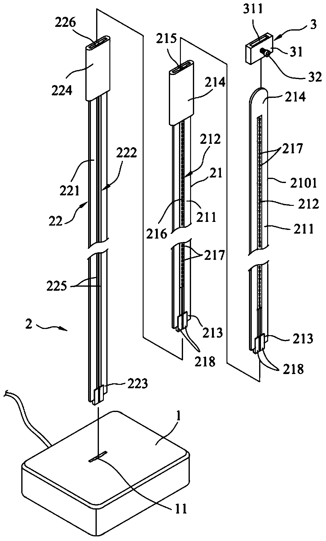 An elastic conductive device and a lamp using the same