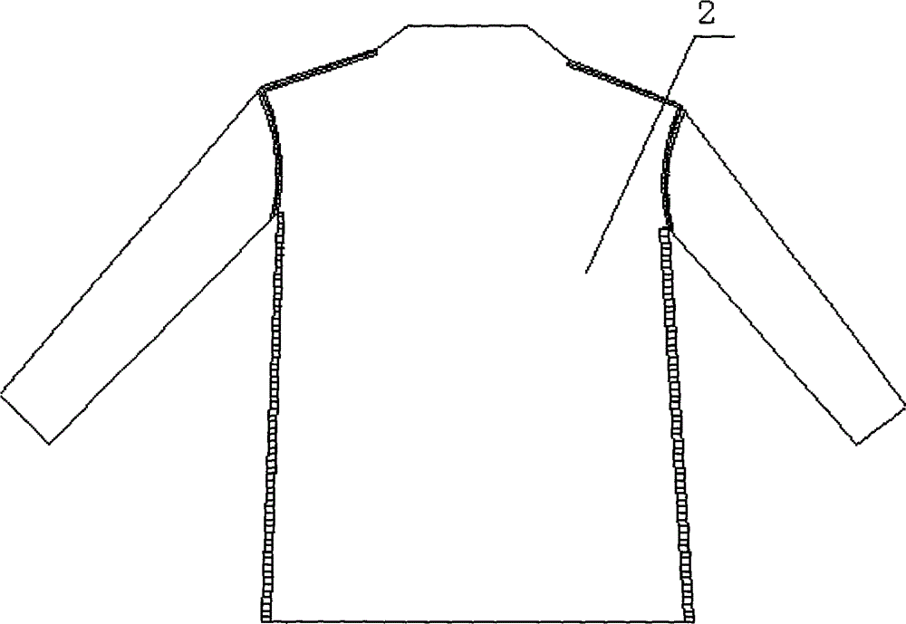 Microporous fabric stitching clothing provided with temperature detection unit and used for patients