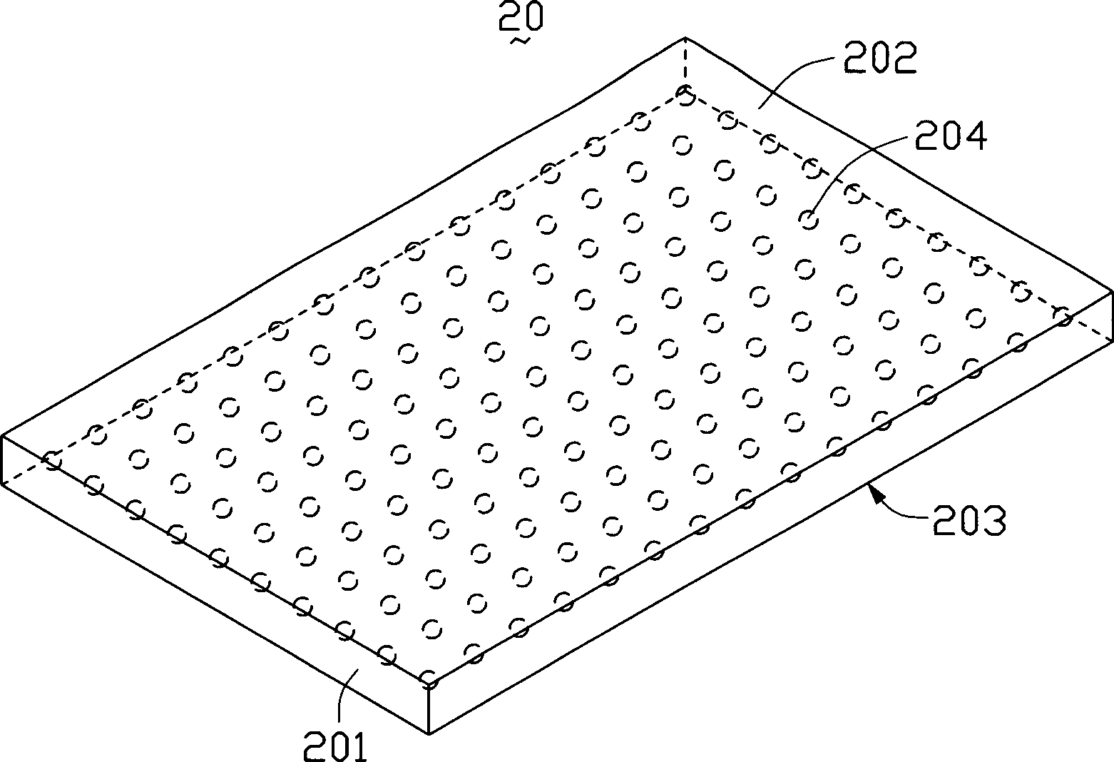 Method for mfg, ligth conducting plate