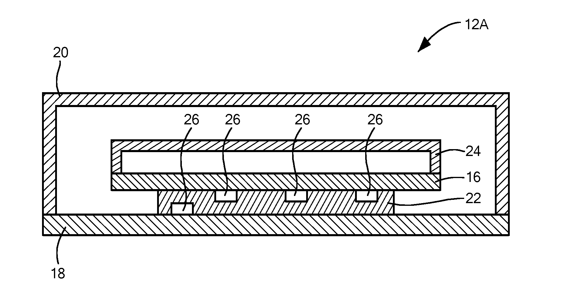 Packaged Microchip with Patterned Interposer