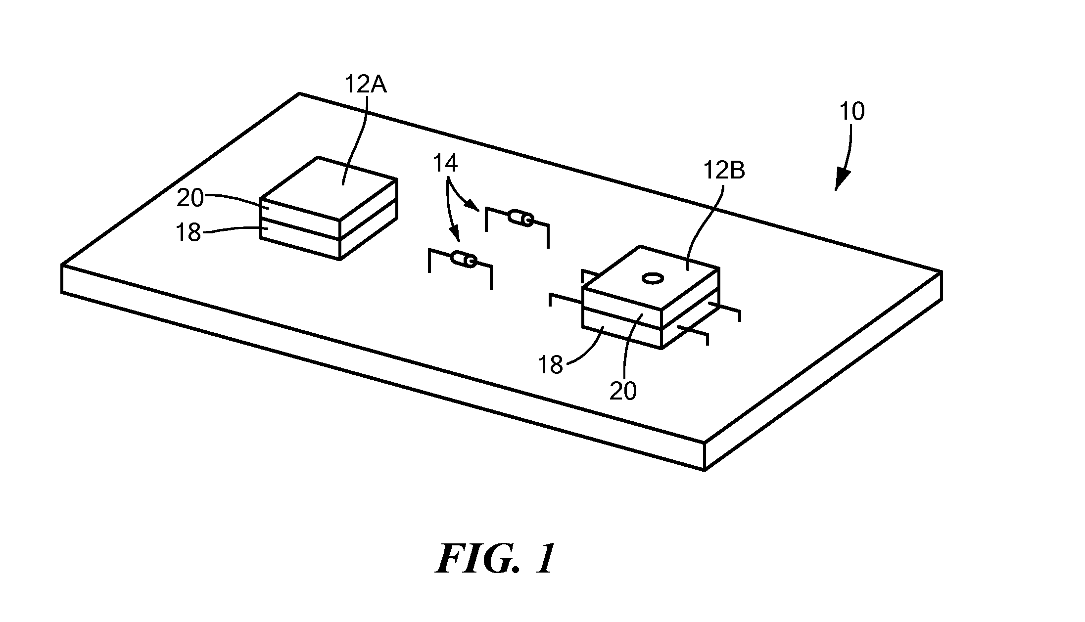 Packaged Microchip with Patterned Interposer