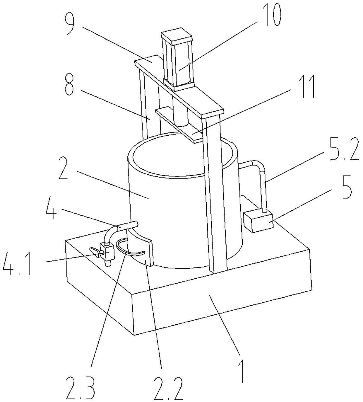 Swinging assembly used for washing device for lotus roots