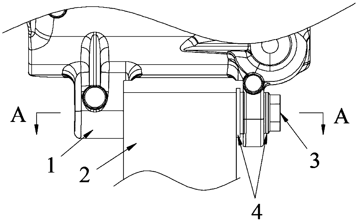 Bushing connection structure of air conditioner compressor support
