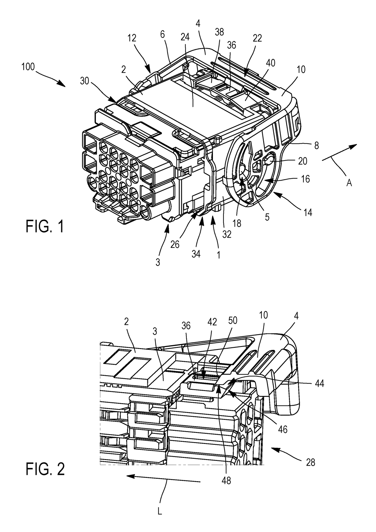 Connector having locking of the lever for facilitating the connection