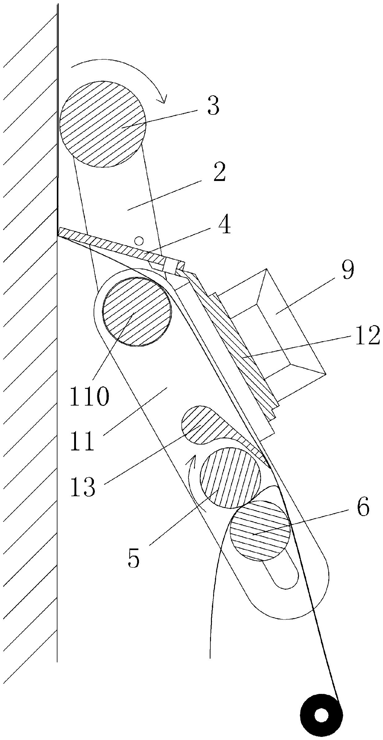 Auxiliary device for pasting wallpaper