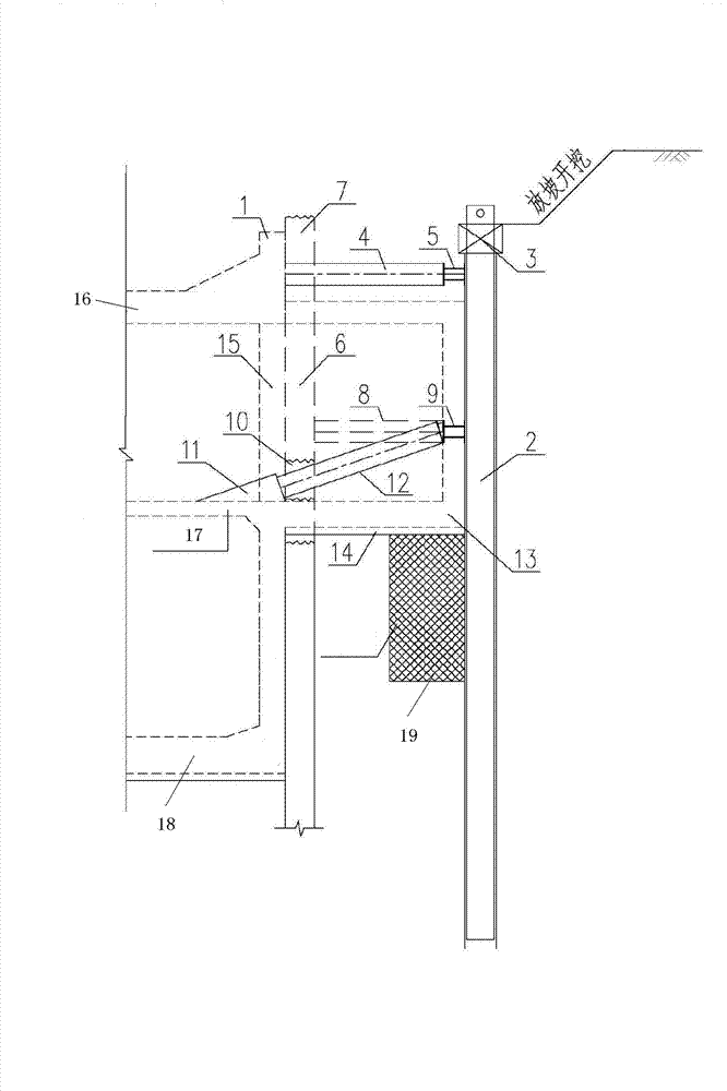 Method for supporting foundation pit next to established underground structure