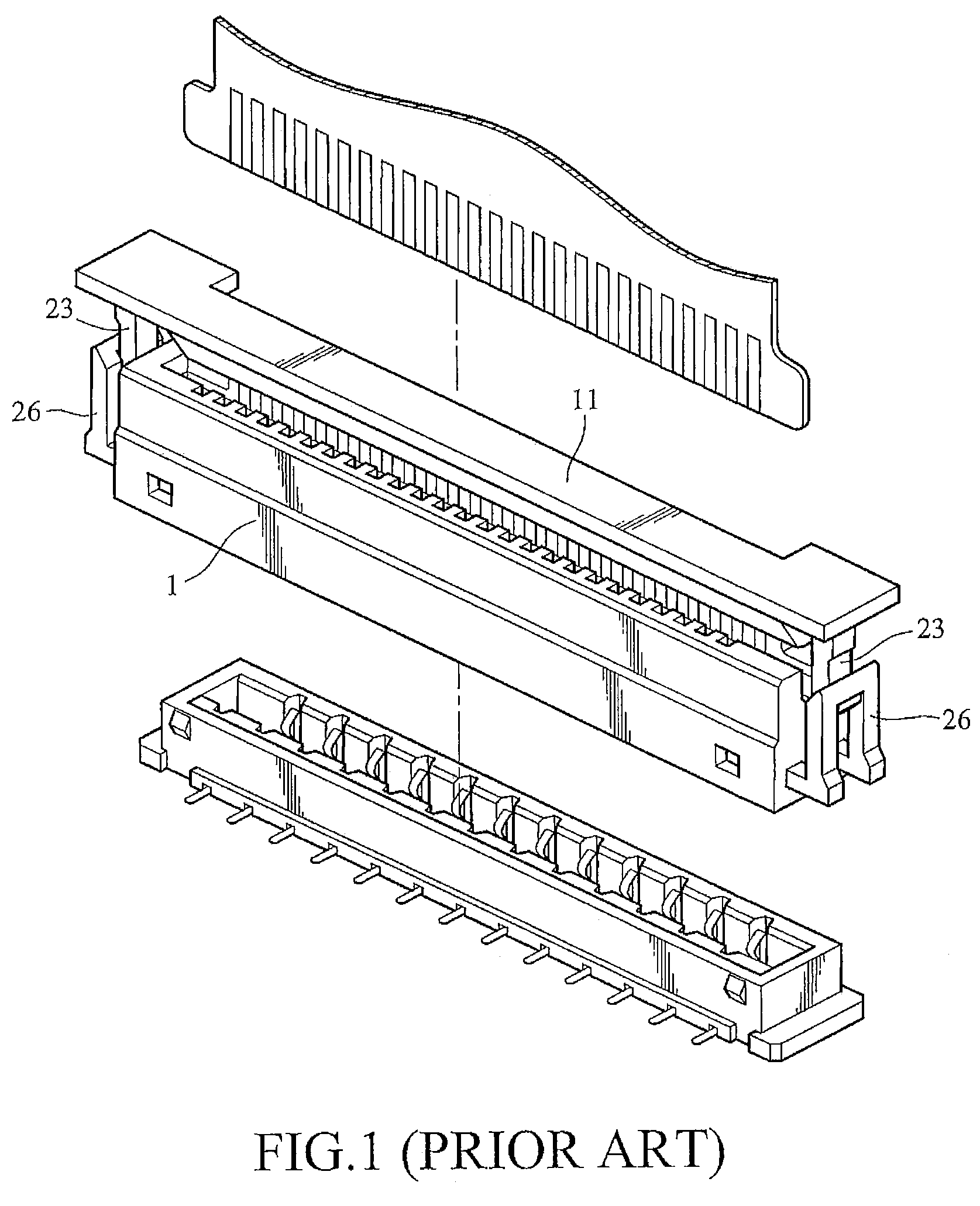 Connector for electronically connecting a cable and a printed circuit board