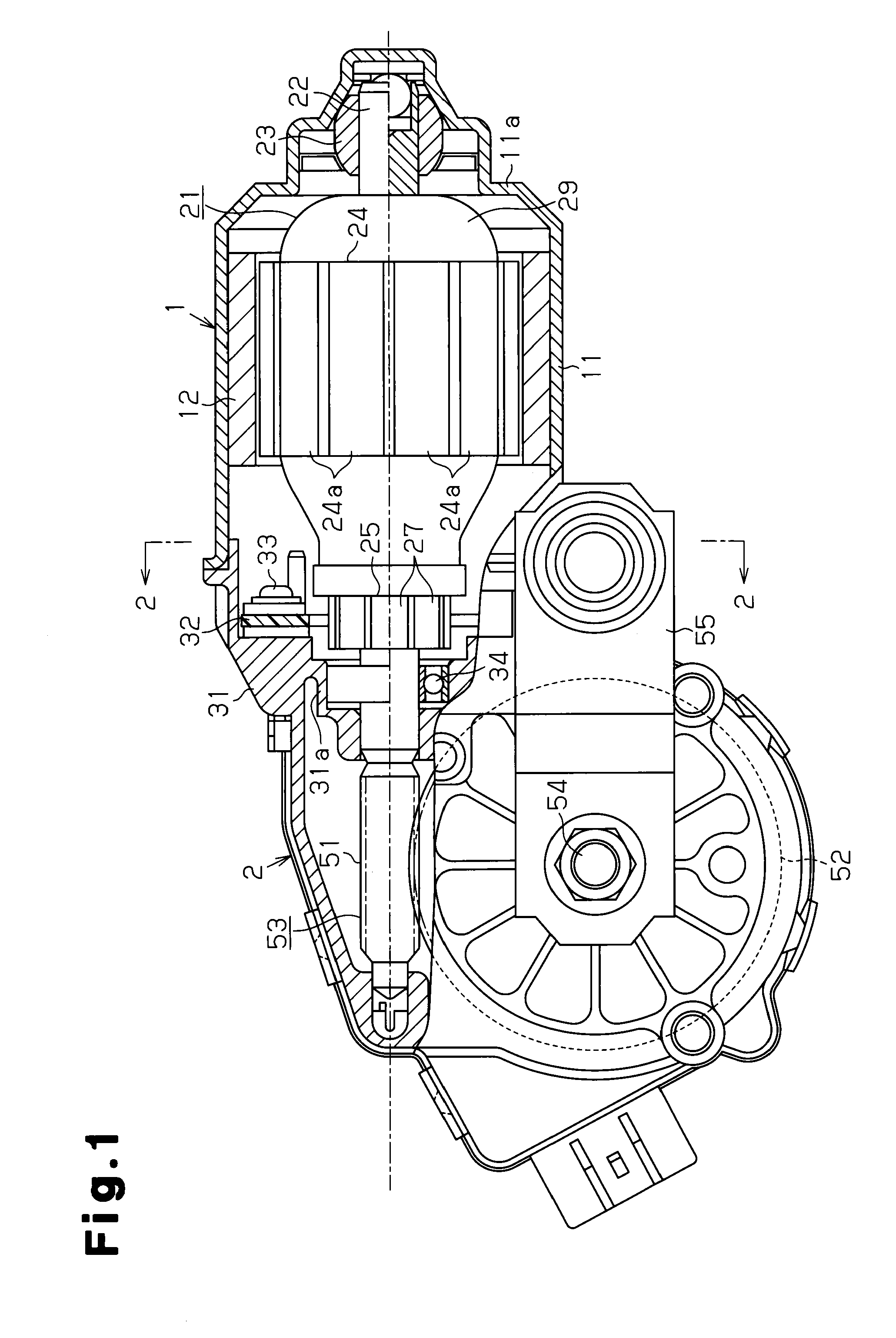 Motor and brush configuration method