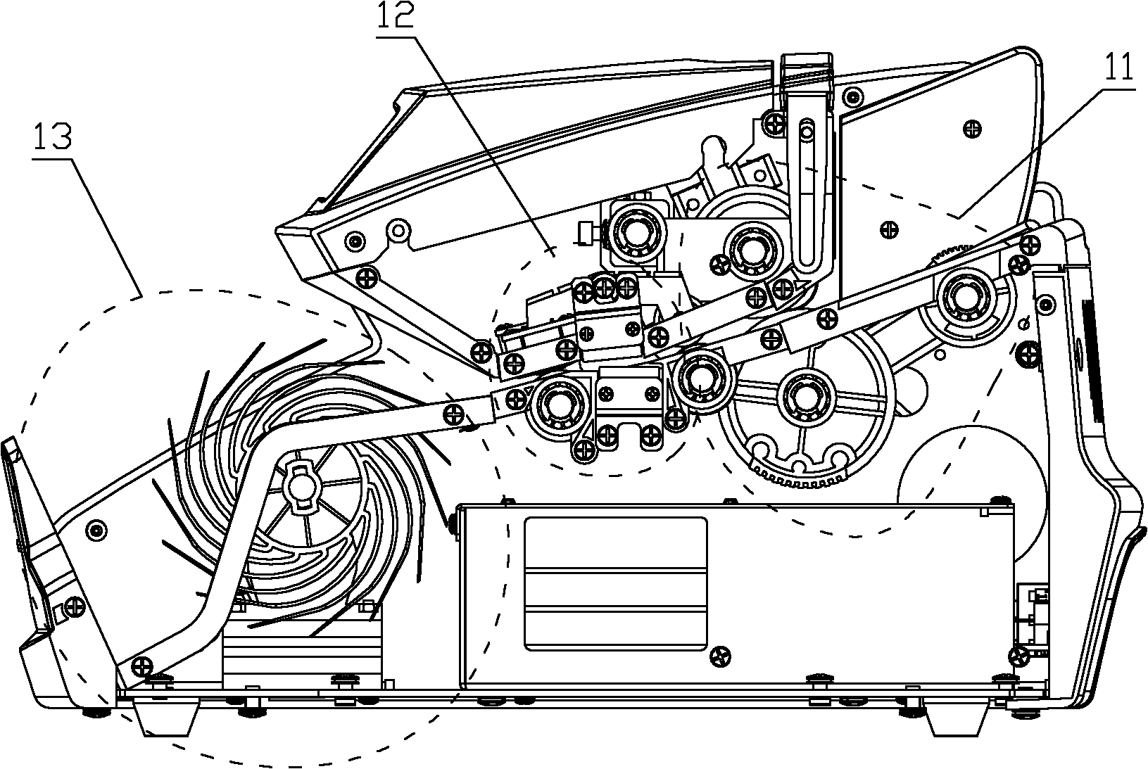 Error correction mechanism and currency counting machine with the same