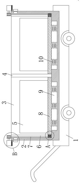 Raw material transportation device for lithium battery processing