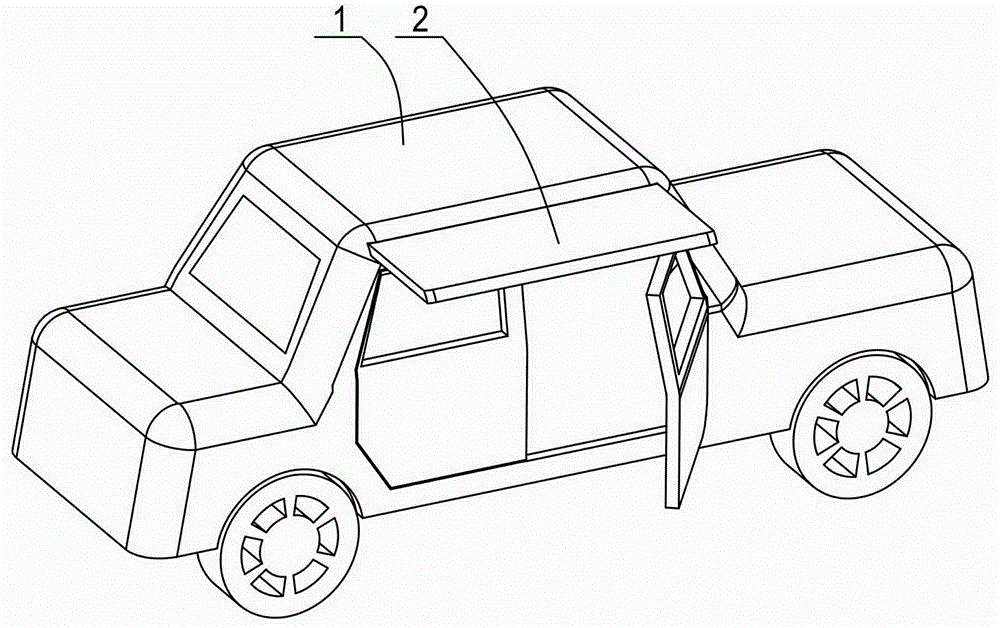 Automatic rain-shade mechanism used for saloon car