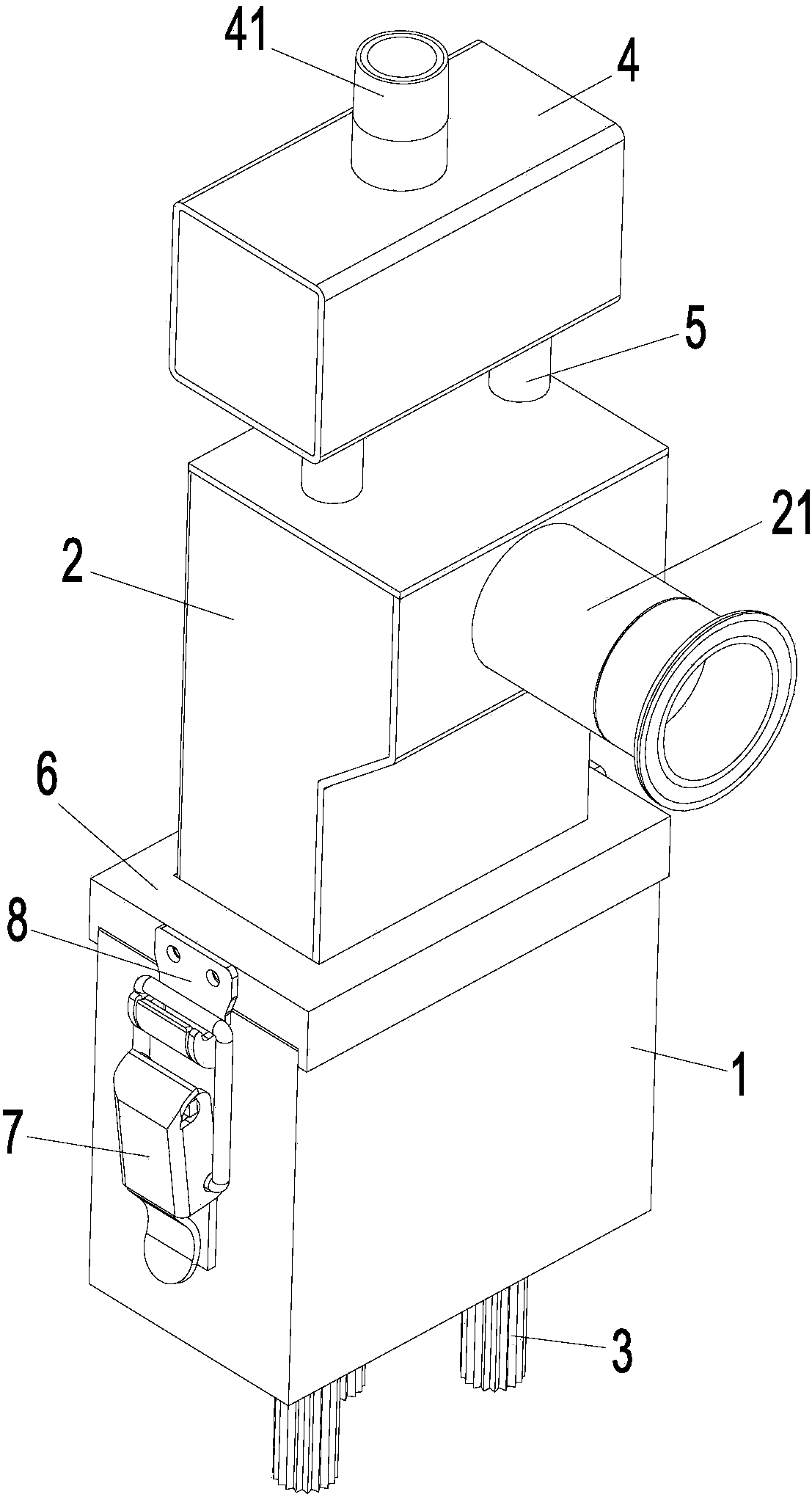Processing mold of hollow bar-shaped konjak