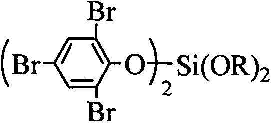 Fire retardant di(tribromophenoxy)dihalidepropoxysilane compound and its preparation method