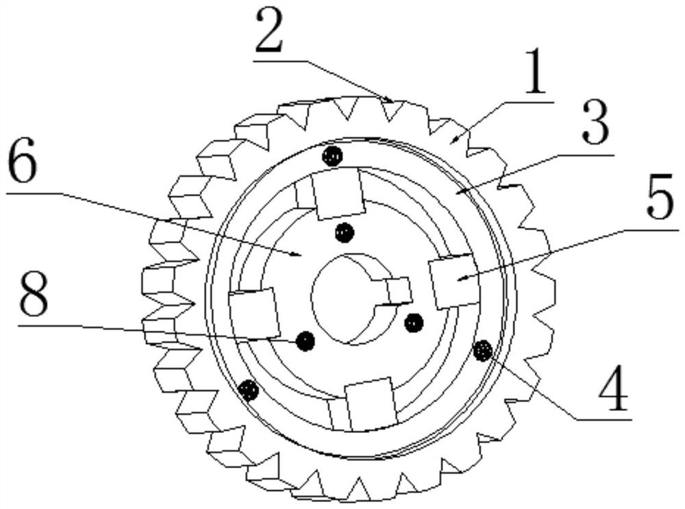 Annular gear with speed regulating function