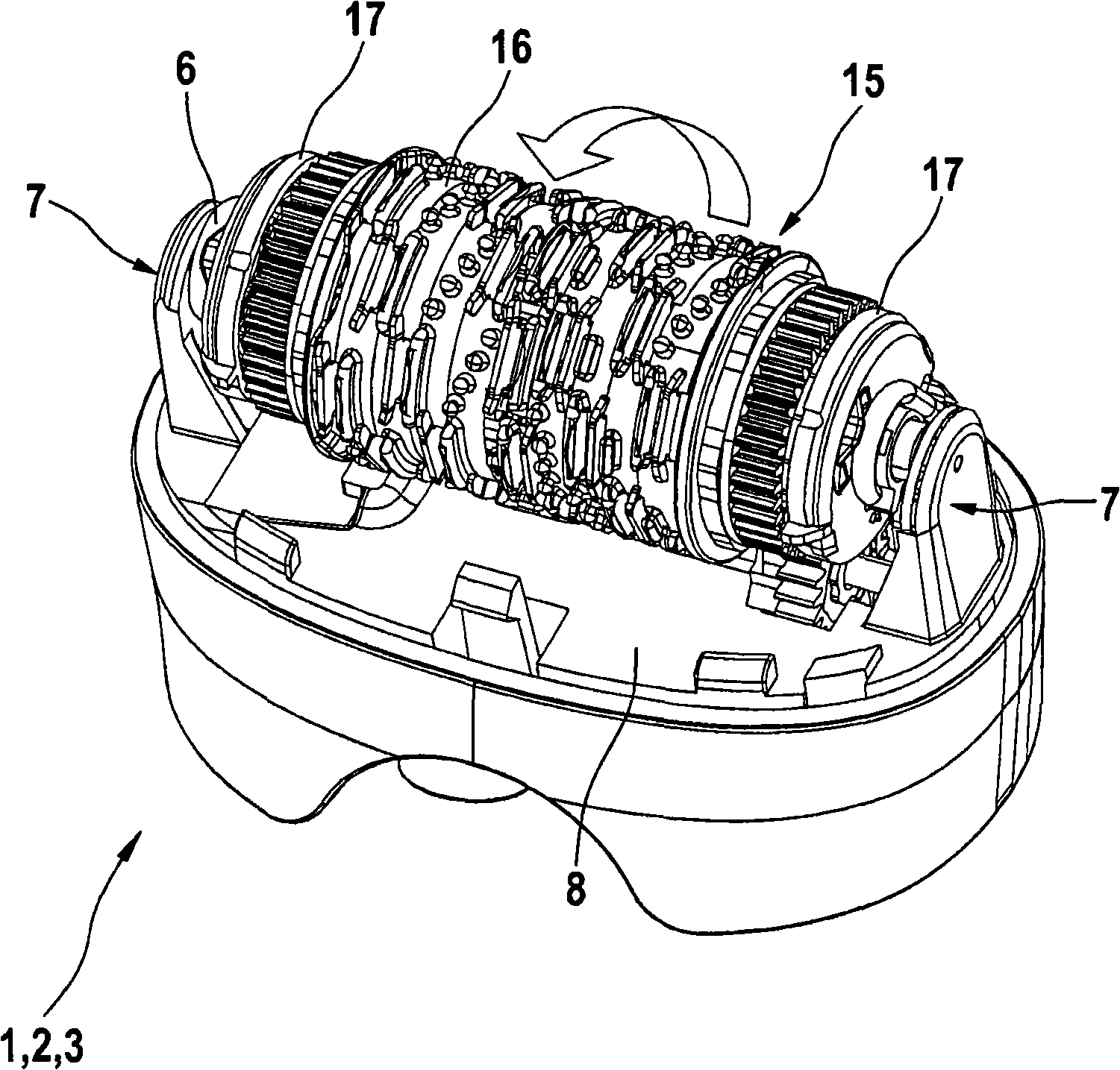 Washable personal grooming device, in particular hair removal device, and method for production of components of such device