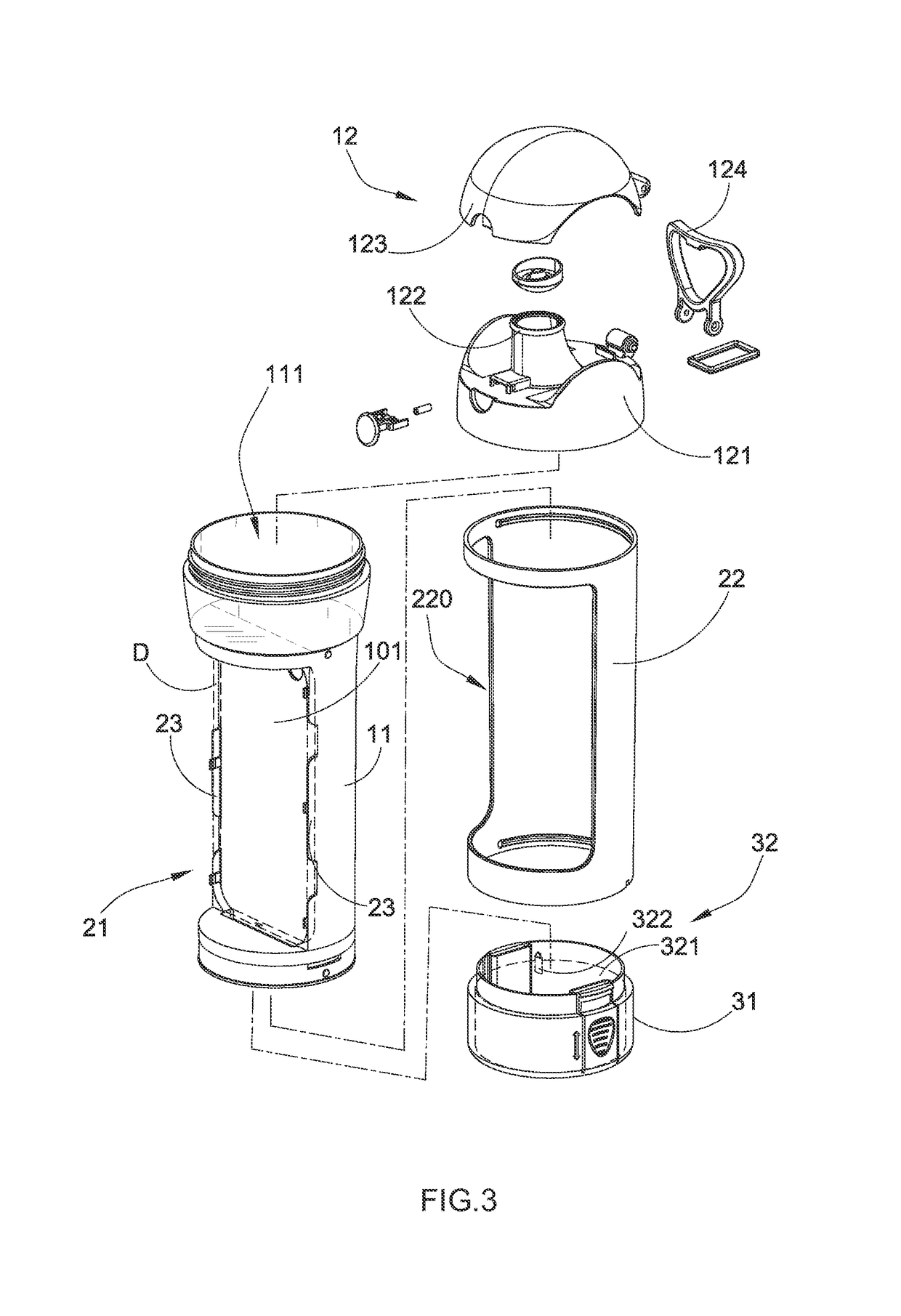 Beverage bottle with accessible station for portable electronic device