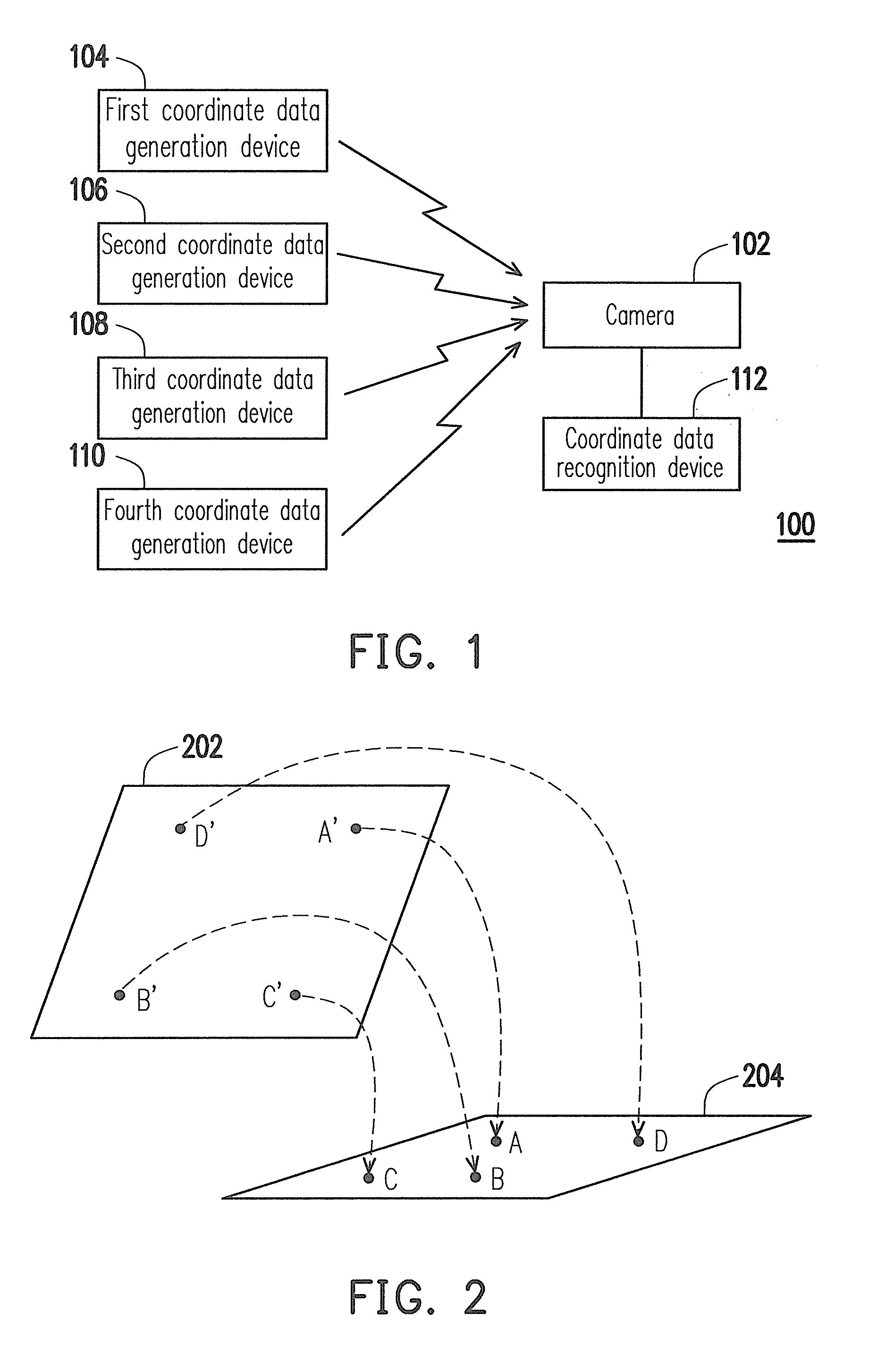 Camera calibration system and coordinate data generation system and method thereof