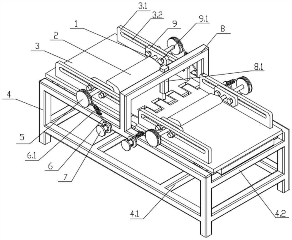 A composite steel plate group welding positioning device