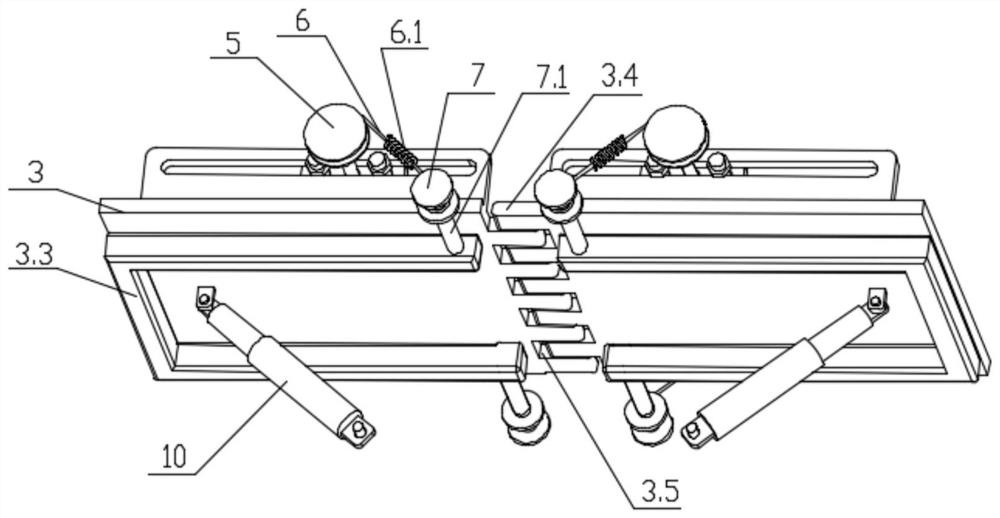 A composite steel plate group welding positioning device