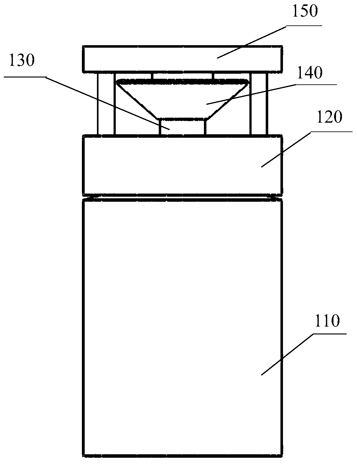 Disinfectant funnel type pressing bottle