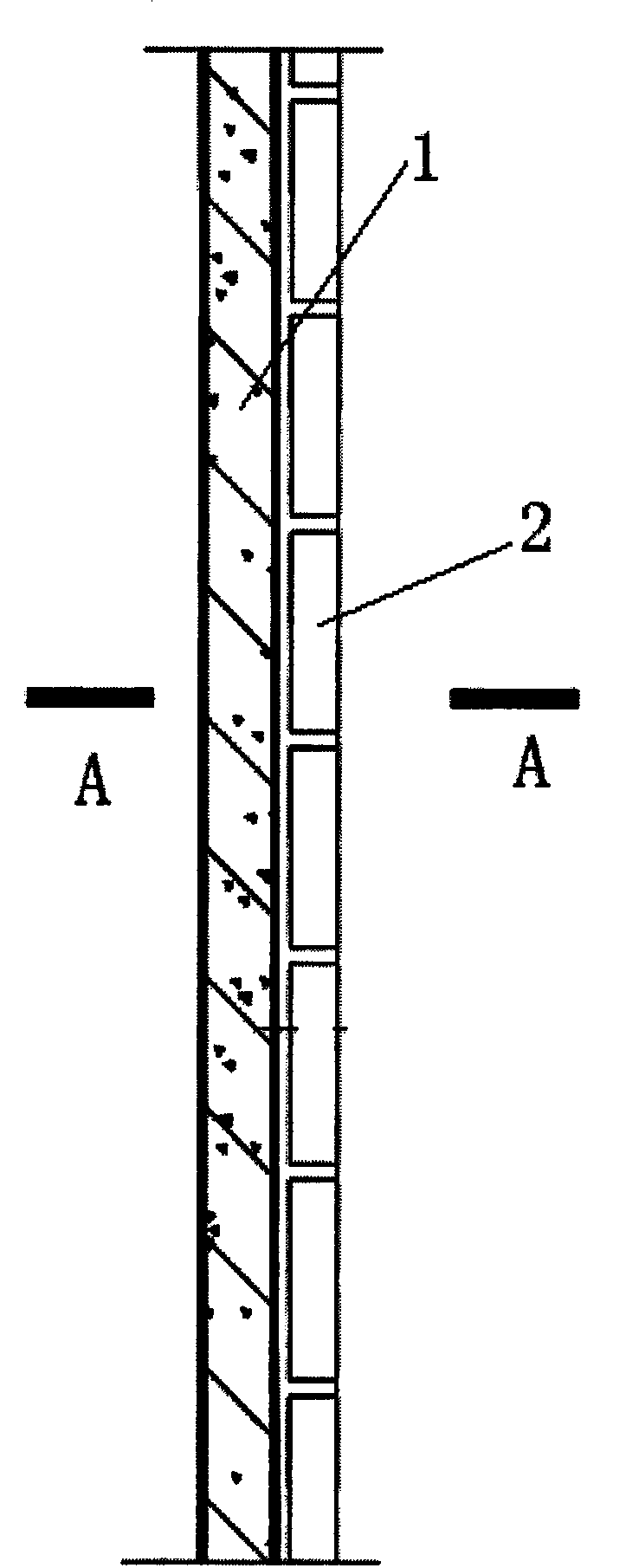 Single-barrel type concrete chimney structure with thermal insulation and anti-corrosion layer