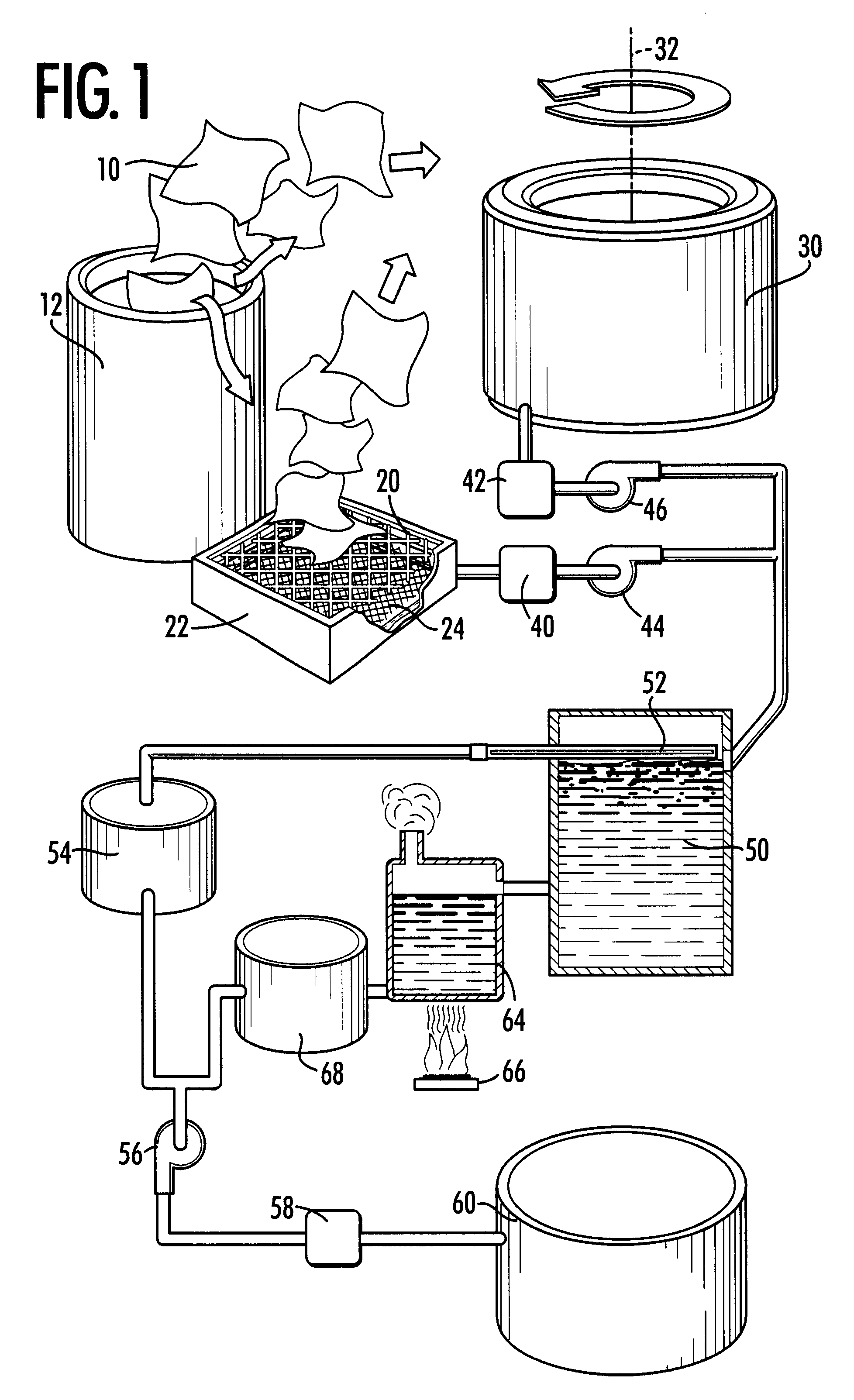 Method and apparatus for cleaning oil absorbent materials