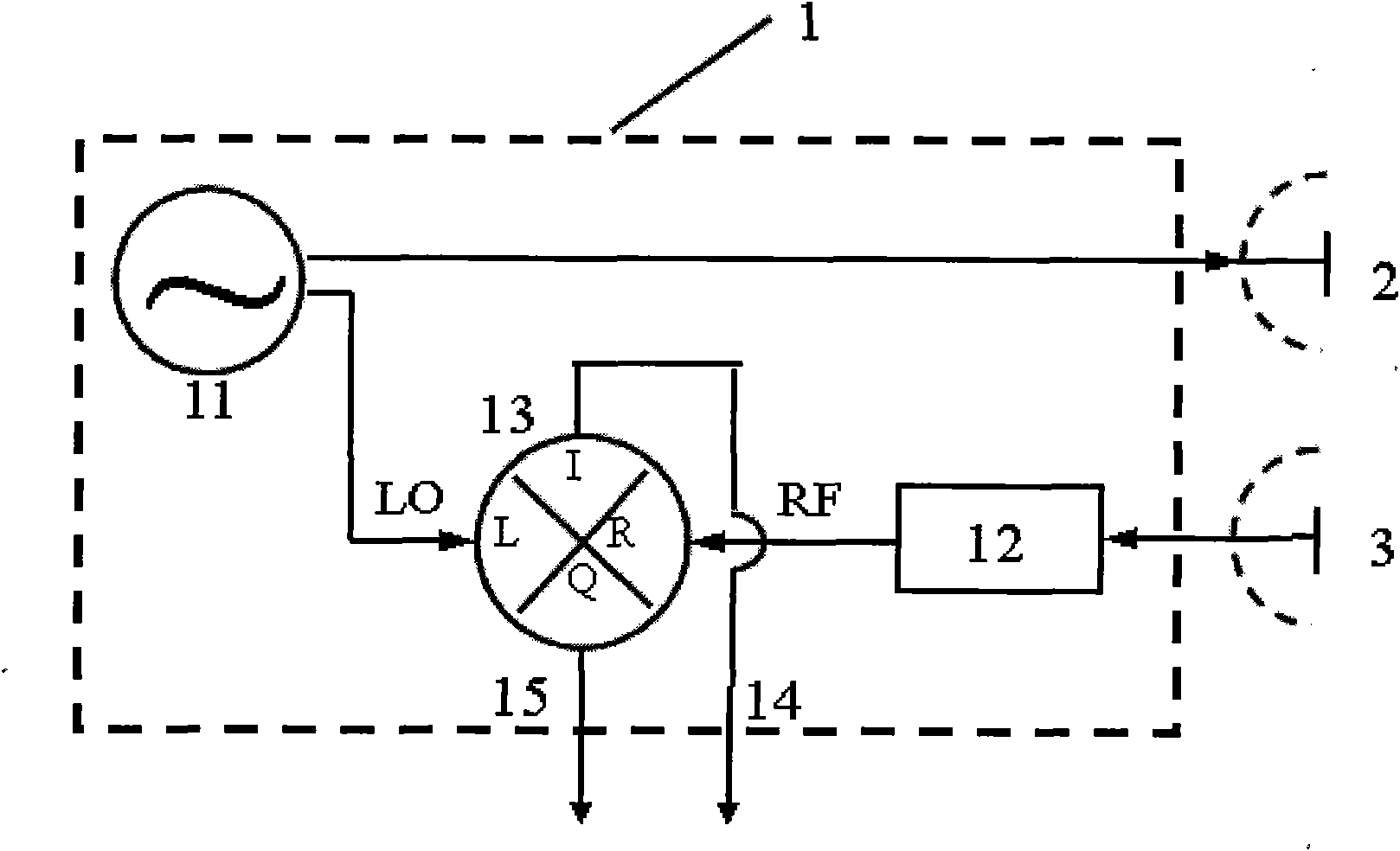 Radio frequency receiving and transmitting front end for millimeter wave holographic imaging security check system