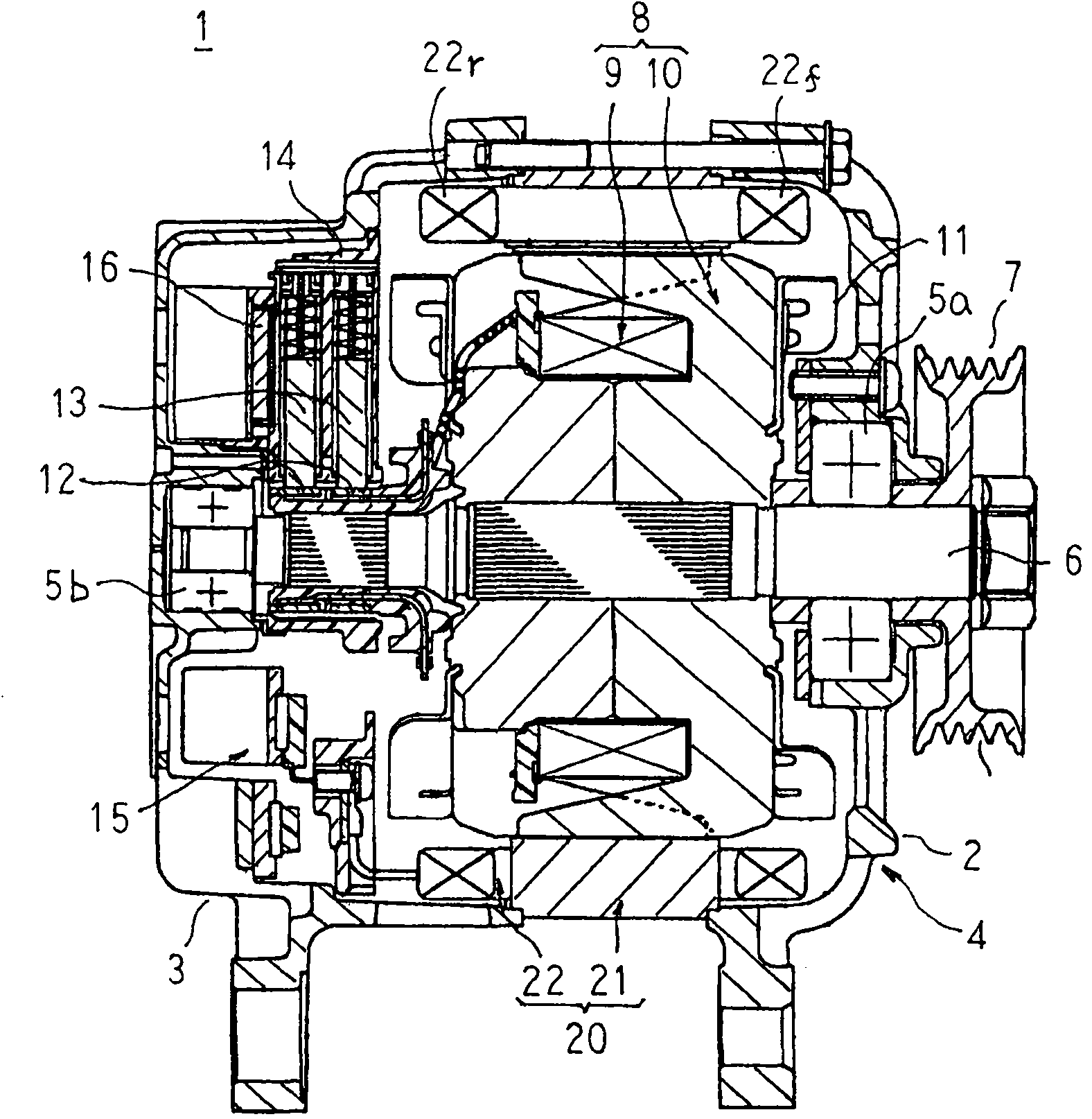 Vehicle rotating motor