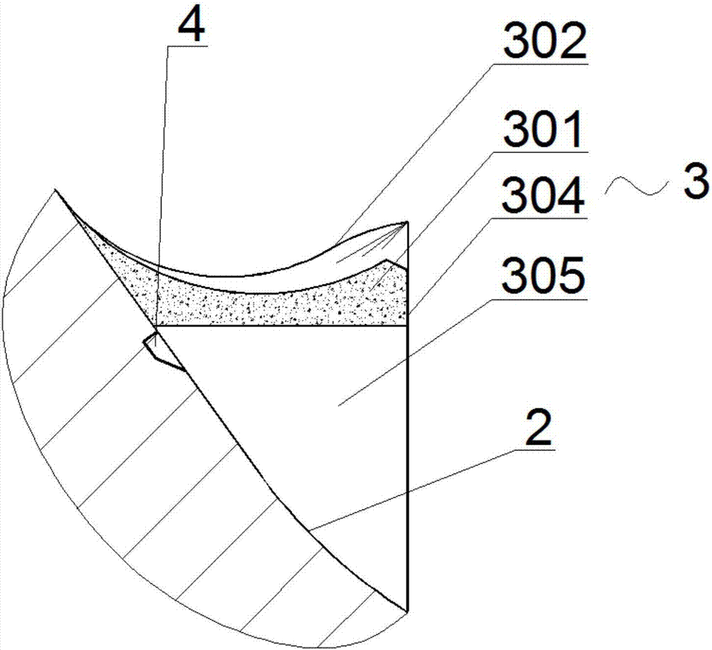 Jet-flow control structure for overflow surface of high dam