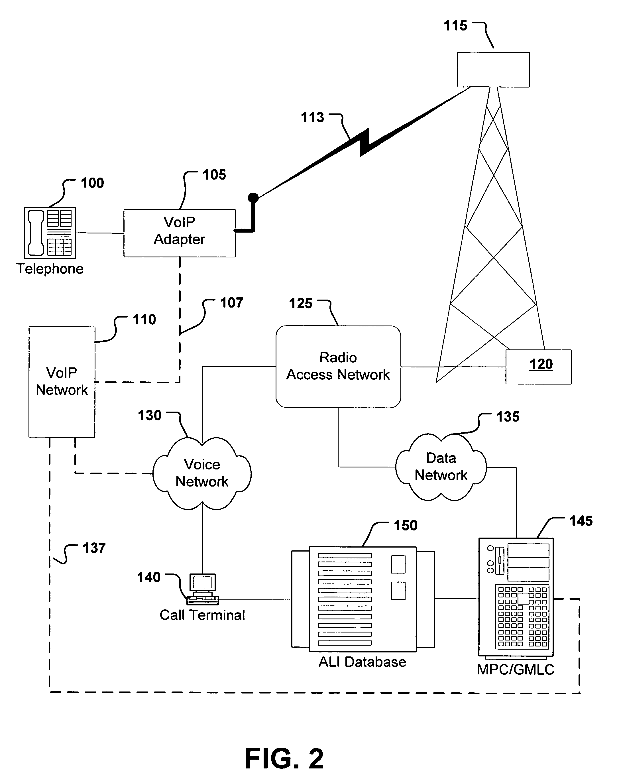 Emergency wireless location system including a wireless transceiver