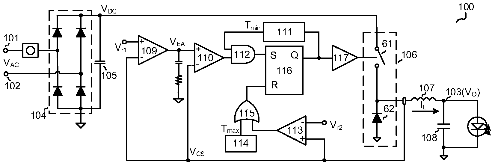 LED driver, control circuit and LED driving method