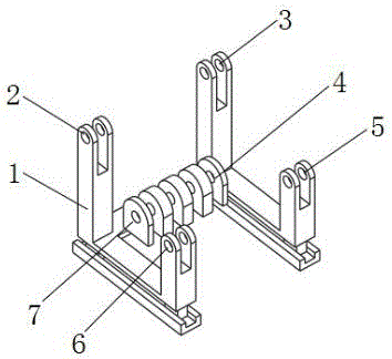 Planar controllable slippage type wood forklift with multi-unit connection rod driving function