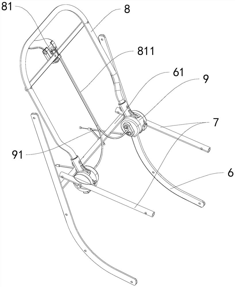 One-key linkage backrest folding mechanism and backrest folding method thereof