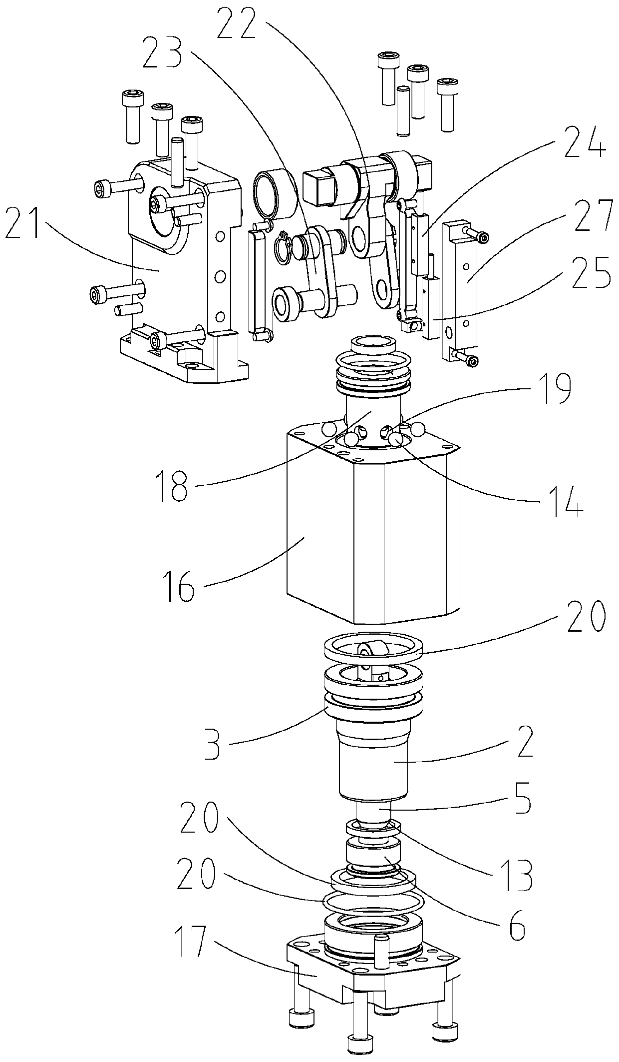 Pressurizing cylinder and clamp device applying same