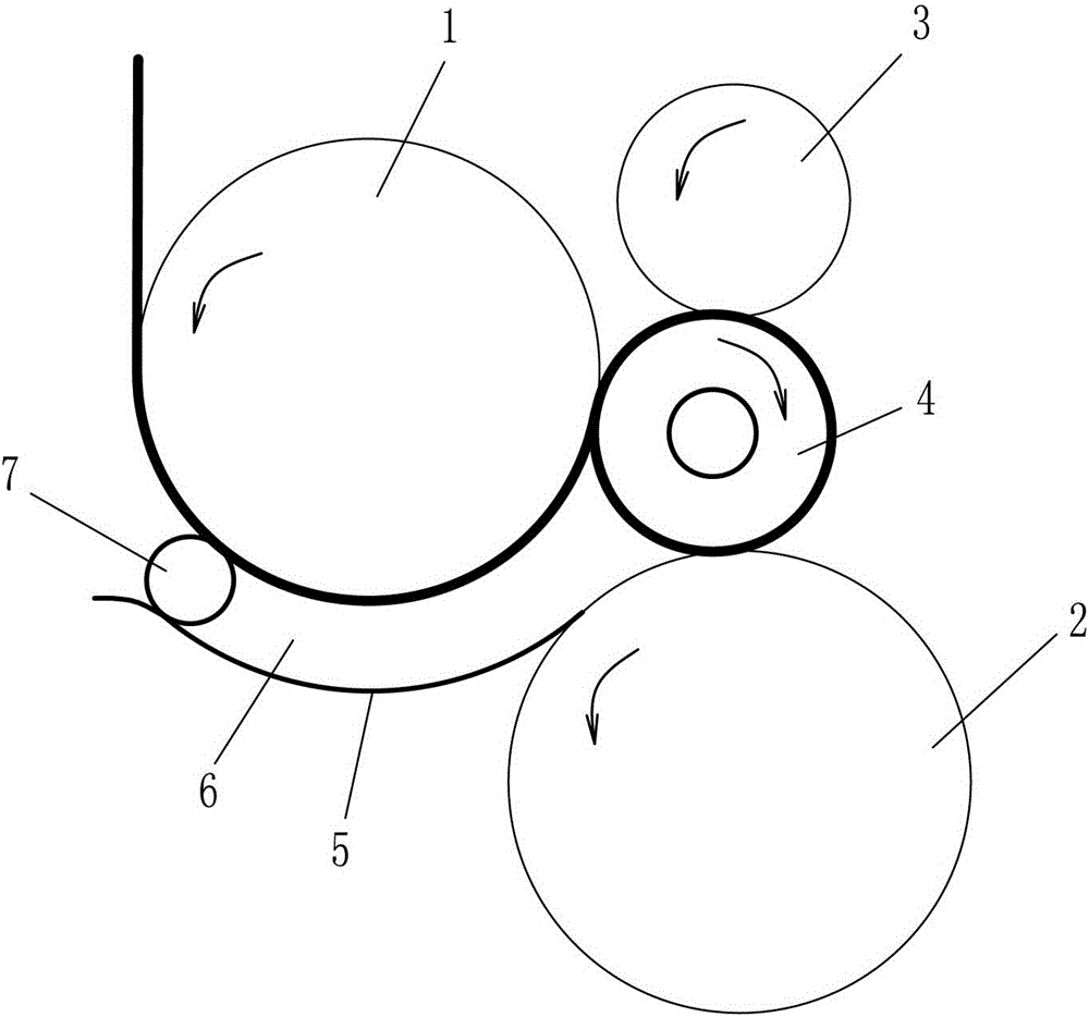 A kind of rewinding machine and paper breaking and winding method of the rewinding machine