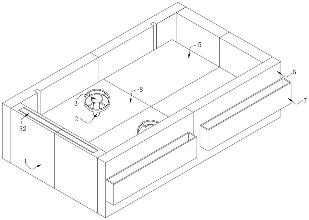 Auxiliary positioning device convenient to lay for modular floor