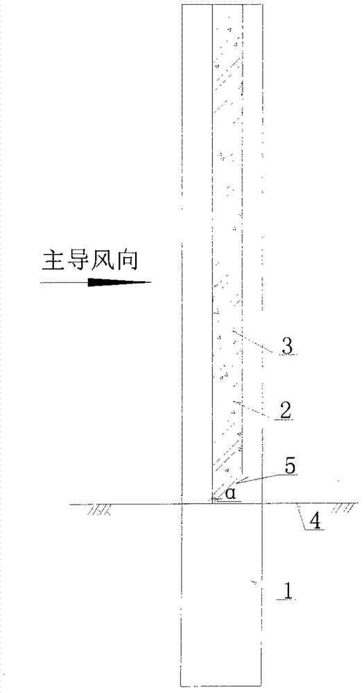 Inclined inserting plate type sand blocking wall