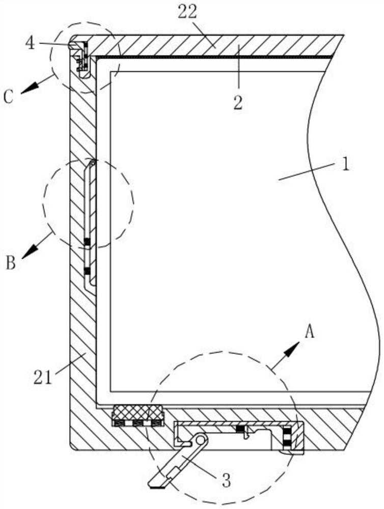 Passive liquid crystal display screen with built-in touch function