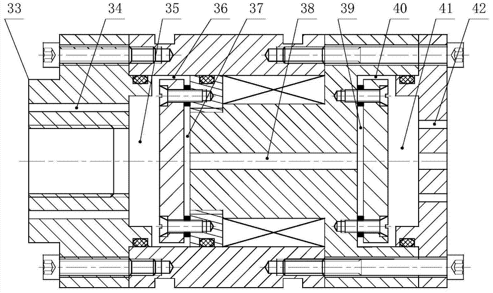 A magneto-rheological damper with a mixed-flow liquid flow channel