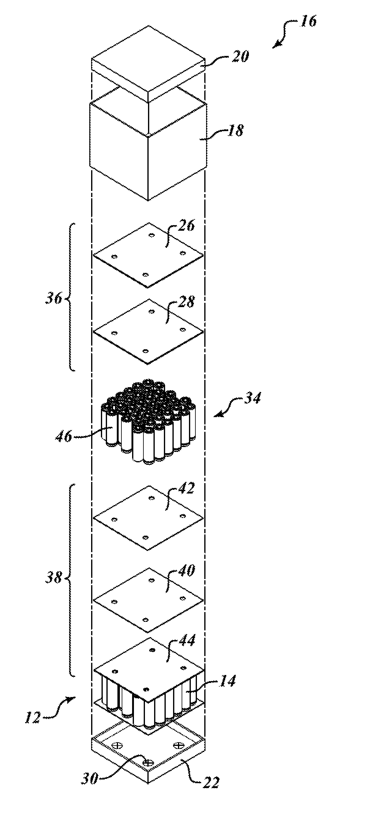 Portable electrical energy storage device with thermal runaway mitigation